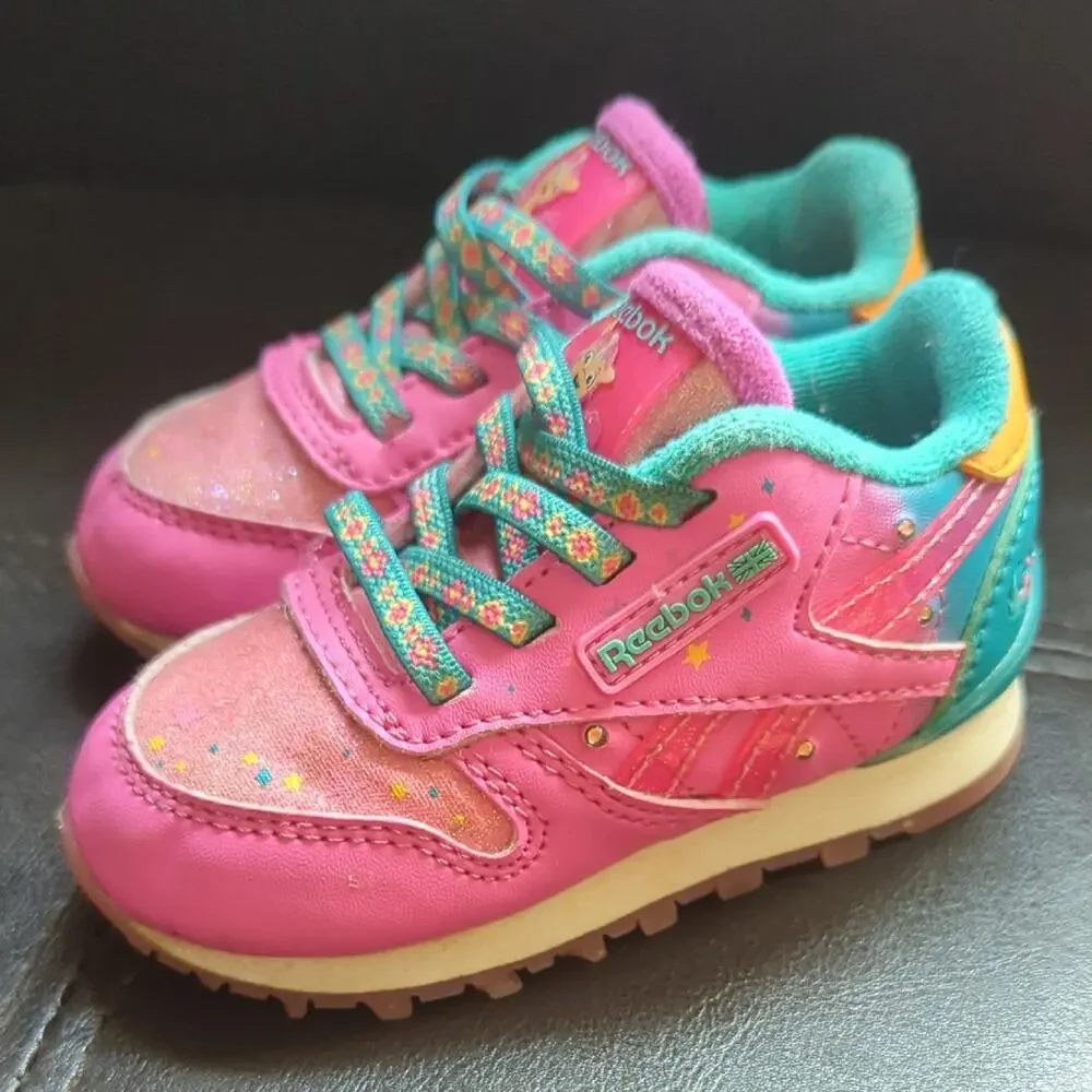 Reebok x My Little Pony Toddler Size 4.5 Sunny Light Up Pink Grippy Sneakers